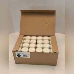 Set of 96 White Tealight Candles In Clear Cups